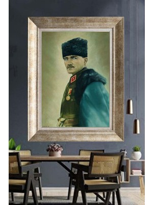 Giyense Gümüş Çerçeveli Atatürk Tablo A268