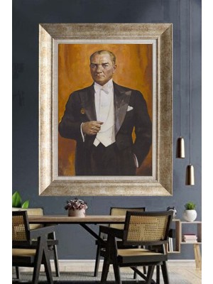 Giyense Gümüş Çerçeveli Atatürk Tablo A271