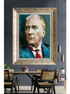 Giyense Gümüş Çerçeveli Atatürk Tablo A277