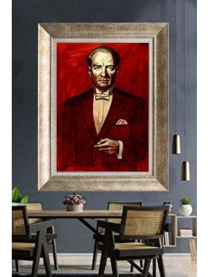 Giyense Gümüş Çerçeveli Atatürk Tablo A285
