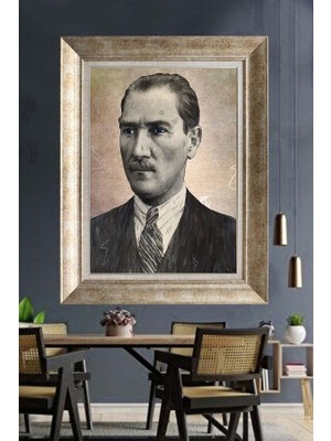 Giyense Gümüş Çerçeveli Atatürk Tablo A307