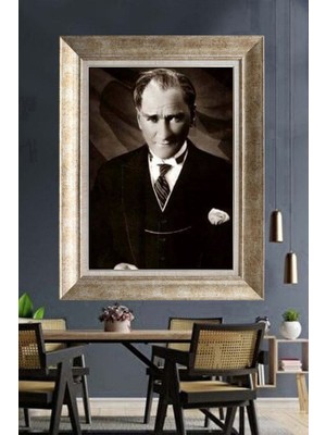 Giyense Gümüş Çerçeveli Atatürk Tablo A344