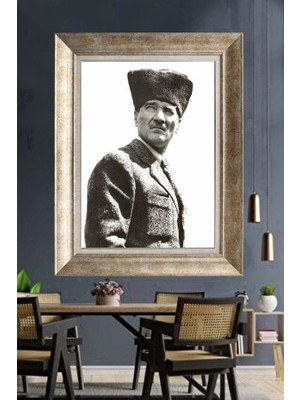 Giyense Gümüş Çerçeveli Atatürk Tablo A281