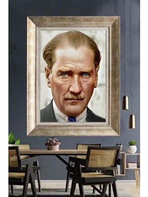 Giyense Gümüş Çerçeveli Atatürk Tablo A283