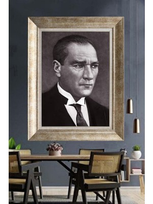 Giyense Gümüş Çerçeveli Atatürk Tablo A365