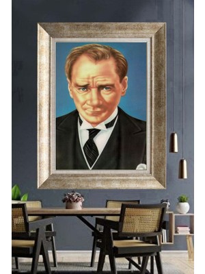 Giyense Gümüş Çerçeveli Atatürk Tablo A301