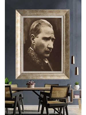 Giyense Gümüş Çerçeveli Atatürk Tablo A399