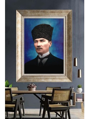 Giyense Gümüş Çerçeveli Atatürk Tablo A370