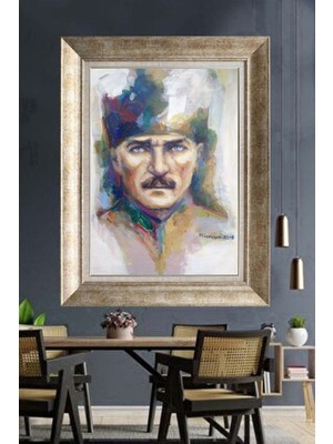 Giyense Gümüş Çerçeveli Atatürk Tablo A403