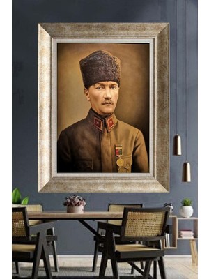 Giyense Gümüş Çerçeveli Atatürk Tablo A398