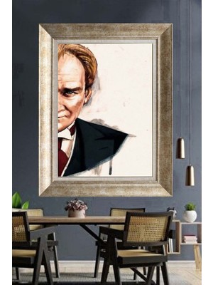 Giyense Gümüş Çerçeveli Atatürk Tablo A425