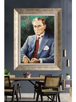 Giyense Gümüş Çerçeveli Atatürk Tablo A405