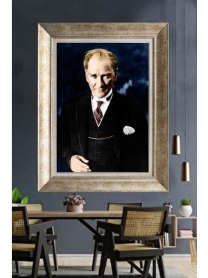 Giyense Gümüş Çerçeveli Atatürk Tablo A383
