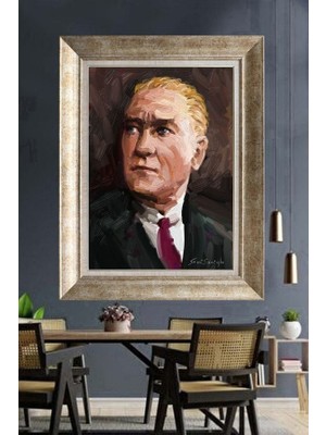 Giyense Gümüş Çerçeveli Atatürk Tablo A381