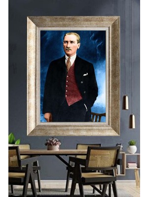 Giyense Gümüş Çerçeveli Atatürk Tablo A385