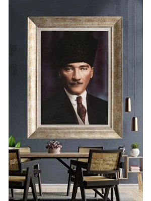 Giyense Gümüş Çerçeveli Atatürk Tablo A417