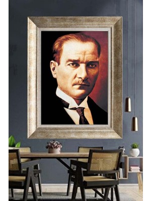 Giyense Gümüş Çerçeveli Atatürk Tablo A432