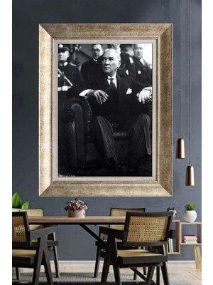 Giyense Gümüş Çerçeveli Atatürk Tablo A445
