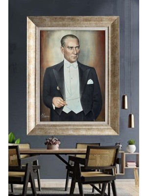 Giyense Gümüş Çerçeveli Atatürk Tablo A423
