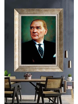 Giyense Gümüş Çerçeveli Atatürk Tablo A435