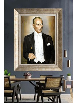 Giyense Gümüş Çerçeveli Atatürk Tablo A410