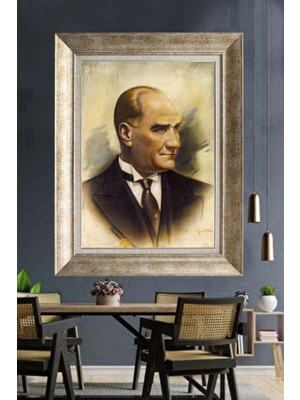 Giyense Gümüş Çerçeveli Atatürk Tablo A418