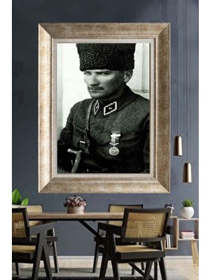 Giyense Gümüş Çerçeveli Atatürk Tablo A450