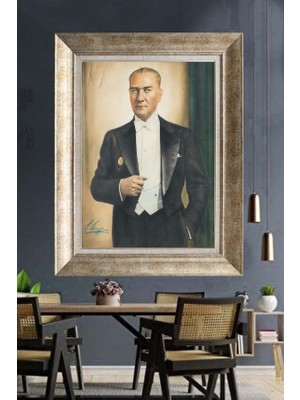 Giyense Gümüş Çerçeveli Atatürk Tablo A420