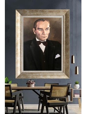 Giyense Gümüş Çerçeveli Atatürk Tablo A461