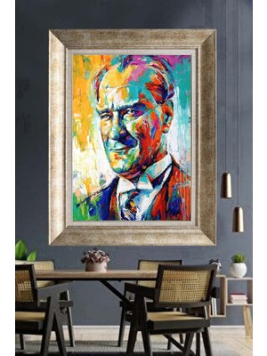 Giyense Gümüş Çerçeveli Atatürk Tablo A473
