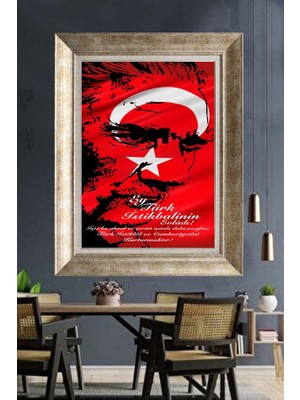 Giyense Gümüş Çerçeveli Atatürk Tablo A447
