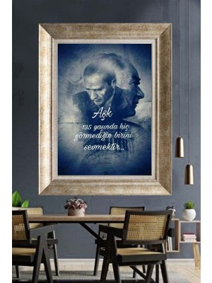 Giyense Gümüş Çerçeveli Atatürk Tablo A478