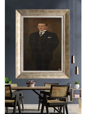 Giyense Gümüş Çerçeveli Atatürk Tablo A482