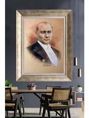 Giyense Gümüş Çerçeveli Atatürk Tablo A489