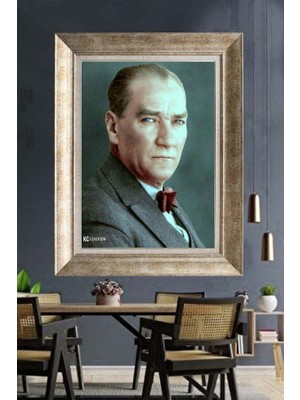 Giyense Gümüş Çerçeveli Atatürk Tablo A480