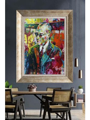 Giyense Gümüş Çerçeveli Atatürk Tablo A485