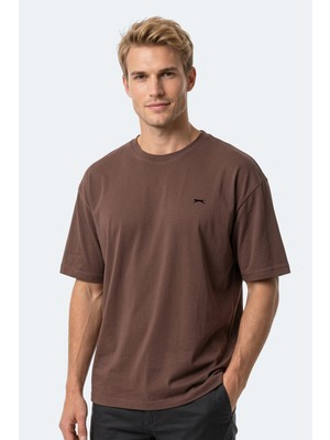 Slazenger Keane Erkek Oversıze Kahve Tişört
