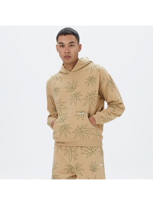 Huf Plantlife Erkek Bej Hoodie