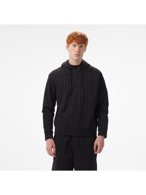 Armani Exchange Erkek Siyah Kapüşonlu Sweatshirt