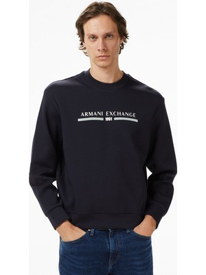 Armani Exchange Erkek Lacivert Sweatshirt