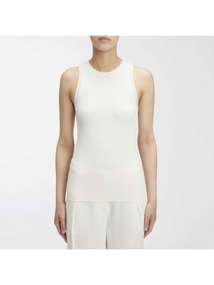 Calvin Klein Kadın Beyaz Triko