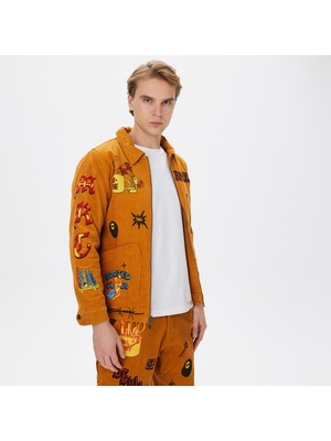 Market Boosted Club Corduroy Erkek Krem Ceket