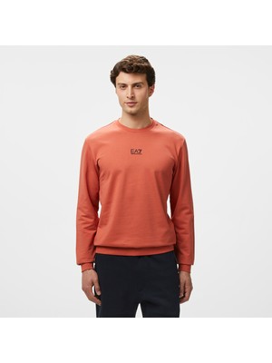 Ea7 Erkek Turuncu Bisiklet Yaka Sweatshirt