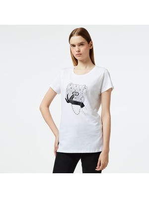 Liu Jo Kadın Bej T-Shirt