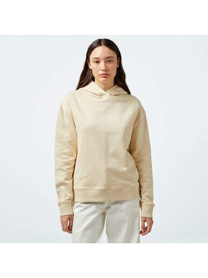 Calvin Klein Hero Logo Kadın Gri Hoodie