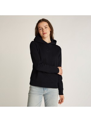 Calvin Klein Satin Regular Kadın Siyah Sweatshirt