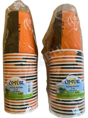 4 Adet Deva Ömür Karton Bardak 8 Oz 20 Adet