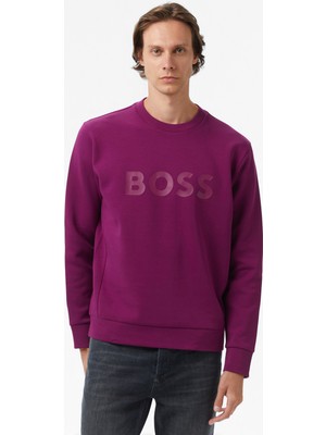 Boss Erkek Mor Sweatshirt