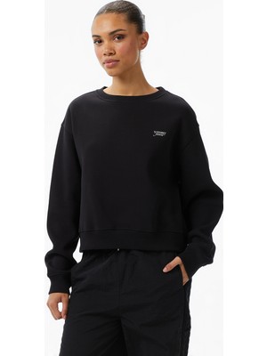Tommy Hilfiger Tommy Jeans Silver Script Kadın Siyah Sweatshirt