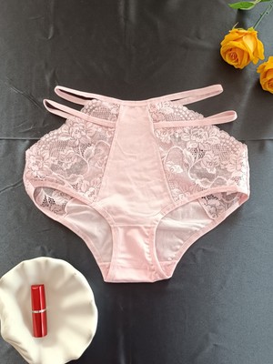 Zena Underwear Shay Dantelli Yüksek Bel Yanları Ip Detaylı Kadın Iç Çamaşırı Külot